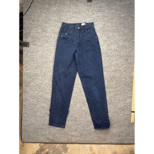 Steel Jeans Vintage 90s High Waisted Tapered Denim Dark Wash Blue Made in‎ USA 5